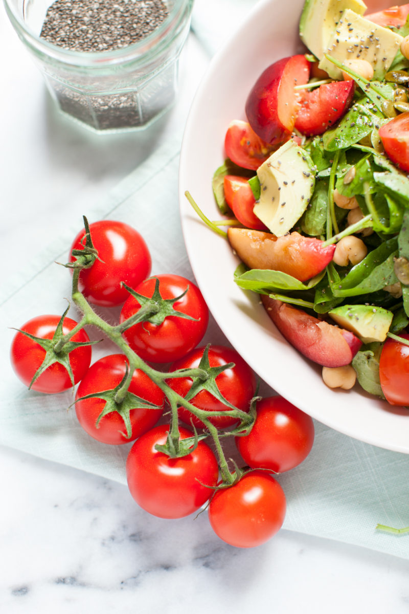 Plum & Tomato Arugula Salad | Fig & Thyme